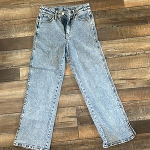 Girl Size 12 acid wash light blue jeans